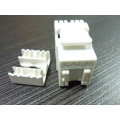 Couleur blanche de 180 degrés avec couvercle anti-poussière Cat 6 rj45 Keystone Jack